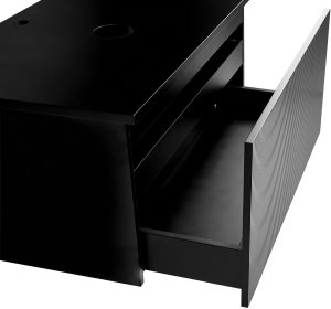 Beliani Wisząca szafka pod umywalkę ALZIRA 80 cm 52 cm 40 cm Czarny 7