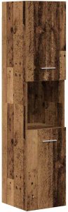 vidaXL 3-częściowy zestaw mebli łazienkowych, kolor starego drewna 4