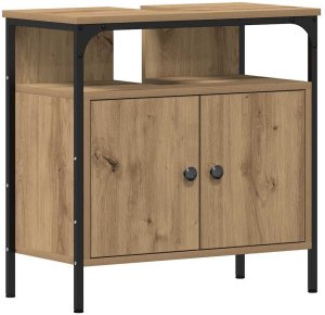 vidaXL Szafka pod umywalkę, dąb artisan, 60x30x60 cm 2