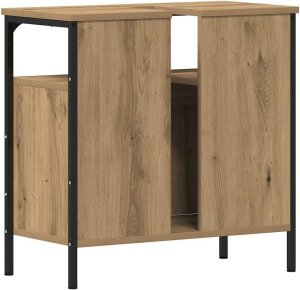 vidaXL Szafka pod umywalkę, dąb artisan, 60x30x60 cm 8