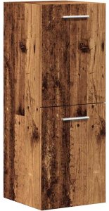 vidaXL 4-częściowy zestaw mebli łazienkowych, stare drewno 6