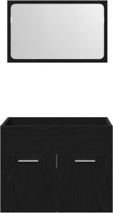 vidaXL 2-częściowy zestaw mebli łazienkowych, czarny dąb 6