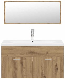 vidaXL 3-częściowy zestaw mebli łazienkowych, dąb artisan 4