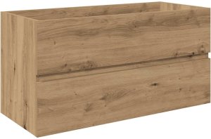 vidaXL Szafka pod umywalkę z wbudowaną umywalką i baterią dąb artisan 4