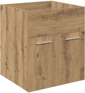 vidaXL Szafka pod umywalkę z wbudowaną umywalką i baterią dąb artisan 3