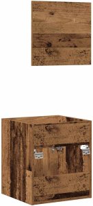 vidaXL 2-częściowy zestaw mebli łazienkowych, kolor starego drewna 8