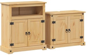 vidaXL 2-częściowy zestaw mebli łazienkowych „Corona" lite drewno 2