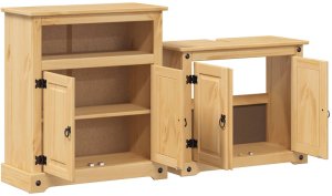 vidaXL 2-częściowy zestaw mebli łazienkowych „Corona" lite drewno 4