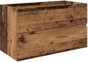 3-częściowy zestaw mebli łazienkowych, kolor starego drewna 6