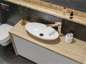 Miraggio Umywalka nablatowa MIRAGGIO NICE 60*30*13 Połysk Biała 0000222 6