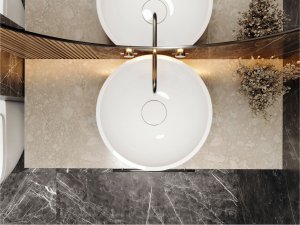 Umywalka nablatowa MIRAGGIO PALERMO 50*50*18 Połysk Biała 0000230 5