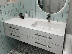 Miraggio Umywalka nablatowa MIRAGGIO ERICA R 120*50*16 Połysk Biała 8813492 7