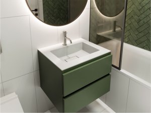 Umywalka nablatowa MIRAGGIO ERICA 60*50*16 Połysk Biała 8813410 5