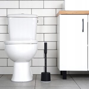 Szczotka do Toalety Silikonowa ze Stojakiem i Dozownikiem Płynu VILDE 40 cm 8