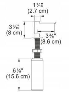 Franke dozownik ze stali szlachetnej do mydła lub płynu do naczyń Atlas, czarny 112.0717.102 3