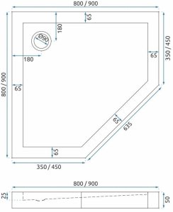 Kabina Prysznicowa Rea DIAMOND 90x90 Złota Szczotkowana 10
