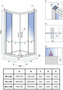 Kabina Prysznicowa REA Look Chrom 80x80 6