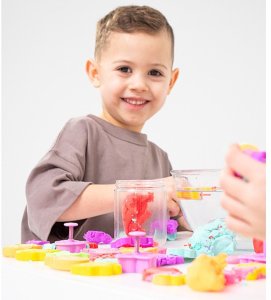 Masa plastyczna Misiolina 60g 1 foremka Niebieska 3