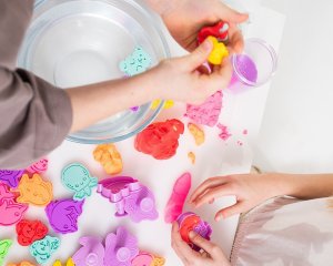 Masa plastyczna Misiolina 60g 1 foremka Niebieska 5