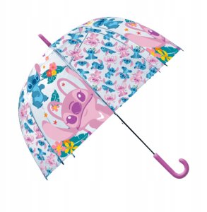 Kids Euroswan Parasolka przezroczysta manualna 46cm Stitch ST00085 2