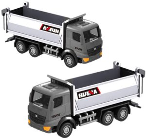 HUINA Wywrotka Metalowa Model Kolekcjonerski Huina Srebrna 1:80 2