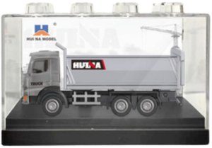 HUINA Wywrotka Metalowa Model Kolekcjonerski Huina Srebrna 1:80 3