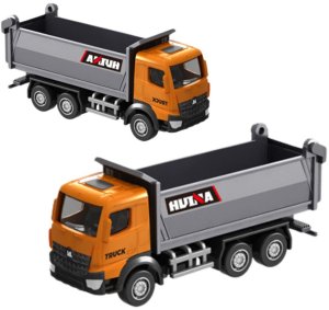 HUINA Wywrotka Metalowa Model Kolekcjonerski Huina Pomarańczowa 1:80 2
