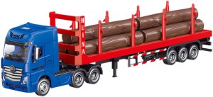 Ciężarówka Transport Drewna Metalowa Huina 1:50 Czerwona 3