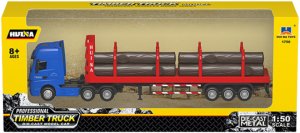 Ciężarówka Transport Drewna Metalowa Huina 1:50 Czerwona 5