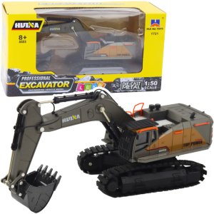 Koparka Gąsienicowa Metalowa Ruchoma Łyżka Huina Czarna 1:50 1