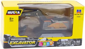 Koparka Gąsienicowa Metalowa Ruchoma Łyżka Huina Czarna 1:50 5