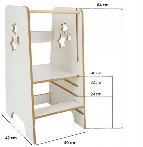 Pomocnik Kuchenny dla Dzieci Bezpieczny Stołek do Kuchni 6
