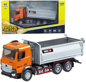HUINA Ciężarówka Wywrotka Metalowa Huina Pomarańczowa 1:50 2