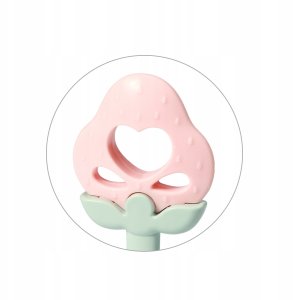 BabyOno 499/03 GRYZAK Z GRZECHOTKĄ EDUKACYJNY STRAWBERRY 9