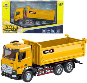 Ciężarówka Wywrotka Metalowa Huina Żółta 1:50 2