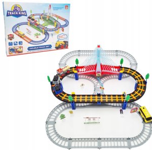 Extralink Kids | Kolejka elektryczna Track King | z lokomotywą i samochodzikiem na baterie 3