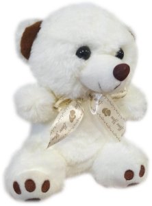 Miś biały z brązową kokardką olbrzymi 41205 7