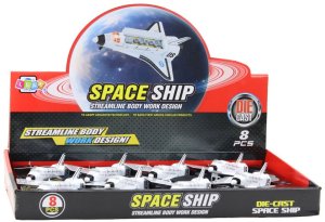 LeanToys Statek kosmiczny metal 8szt/box 24242 53880 3