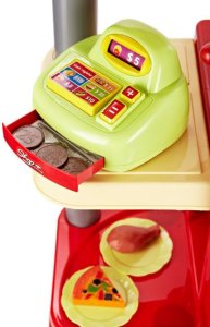 Duży dziecięcy sklep budka z jedzeniem Fast Food 99 części sklepik z kasą 4