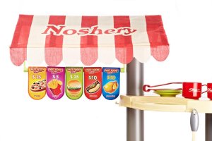 Duży dziecięcy sklep budka z jedzeniem Fast Food 99 części sklepik z kasą 6