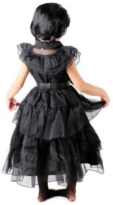 STRÓJ CZARNA SUKIENKA BALOWA WEDNESDAY ADDAMS 110 8