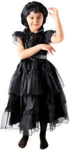STRÓJ CZARNA SUKIENKA BALOWA WEDNESDAY ADDAMS 150 1