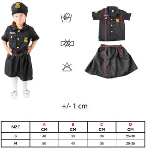 STRÓJ KOSTIUM POLICJANTKI DLA DZIEWCZYNKI S 9