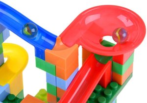 Kolorowe Klocki marble tor dla kulek 152ele ZA3228 5