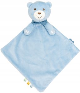 Pluszowy miś z kocykiem 47x40 MAXI DOUDOU niebieski Chicco 2