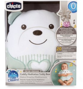 Pluszowy miś przytulanka z muzyką i podświetleniem zielony Chicco 5