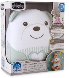 Pluszowy miś przytulanka z muzyką i podświetleniem zielony Chicco 6