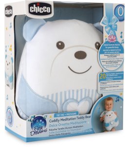 Pluszowy miś przytulanka z muzyką i podświetleniem niebieski Chicco 4