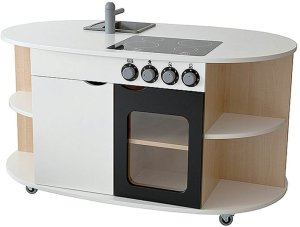 Drewniana wyspa kuchenna meble dla dzieci wyposażenie zabawka kuchnia Micki 1
