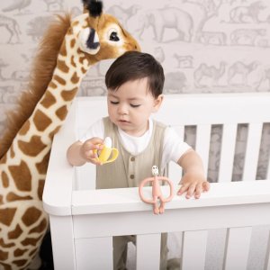 Matchstick Monkey Banana & Monkey Teether Set Pink 3